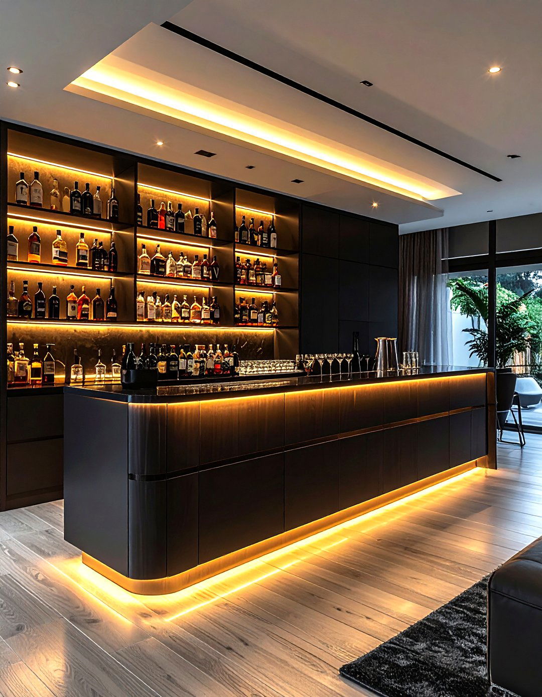 Led cabinet light - 30 living room LED lighting ideas