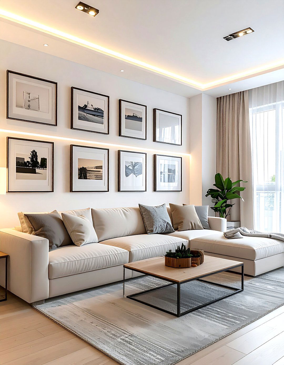 Led lighting for picture frames - 30 living room led strip lights ideas