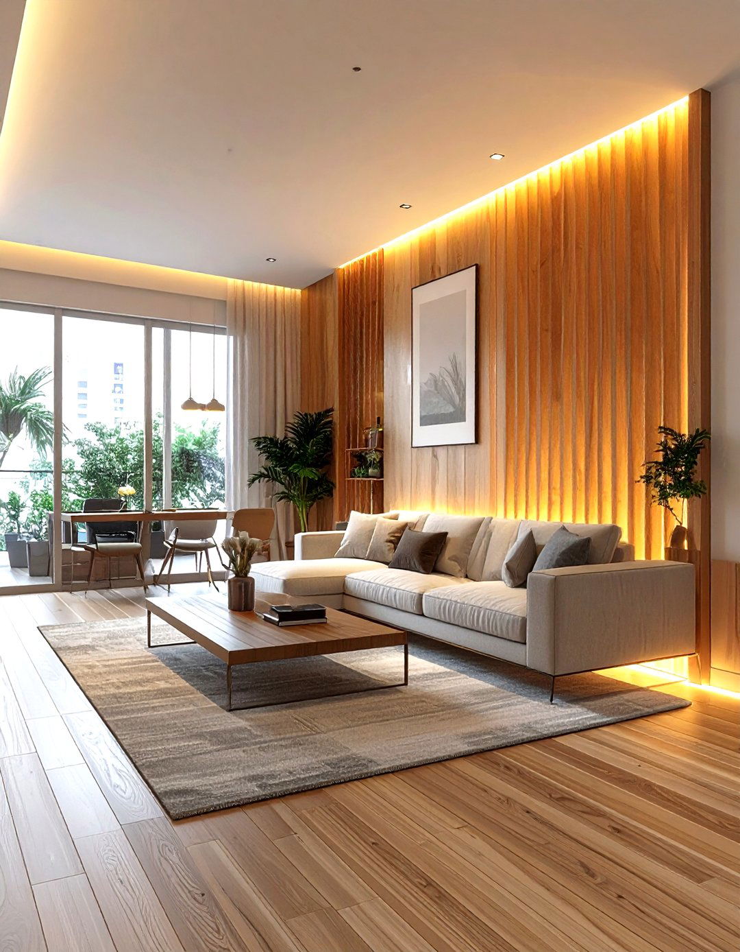 Led lighting for room divider - 30 living room led strip lights ideas