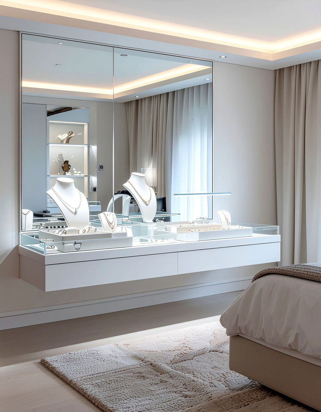 Led lights for jewelry display - 30 bedroom led strip lights ideas