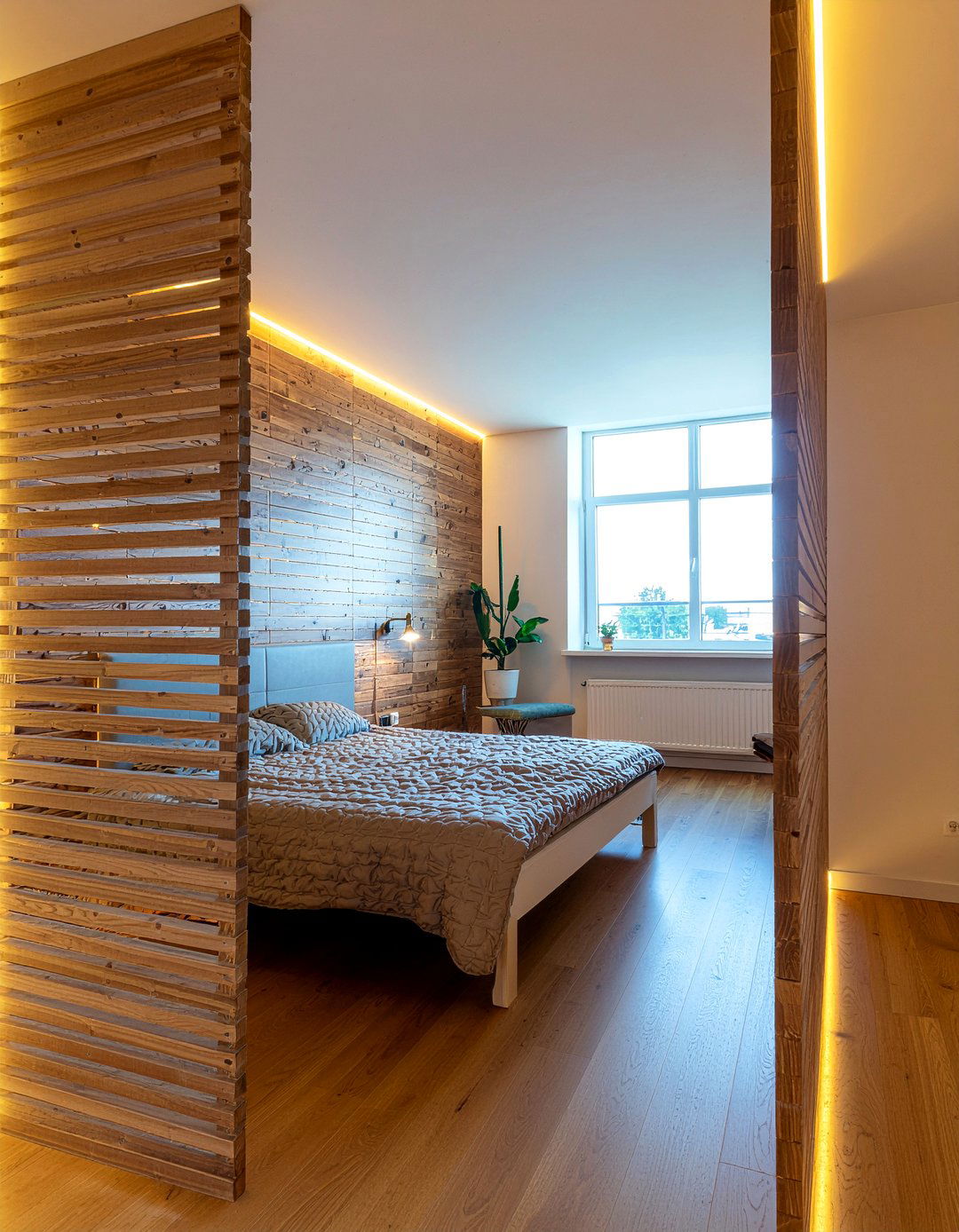 Led lights for room divider - 30 bedroom led strip lights ideas