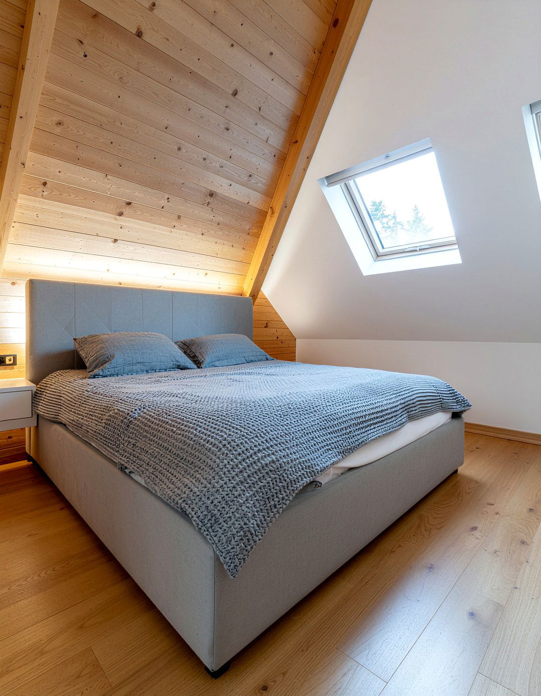 Led lights for sloped ceiling - 30 bedroom led strip lights ideas