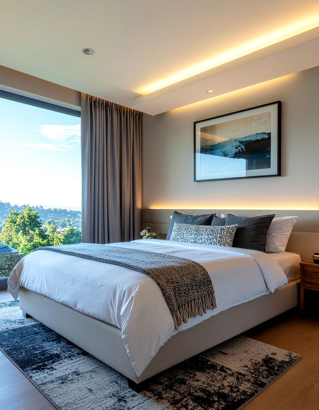 Led lights in wall cove - 30 bedroom led strip lights ideas