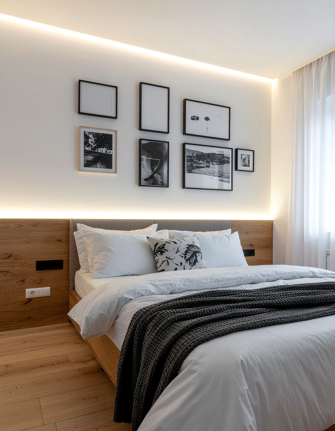 Led lights on picture frames - 30 bedroom led strip lights ideas