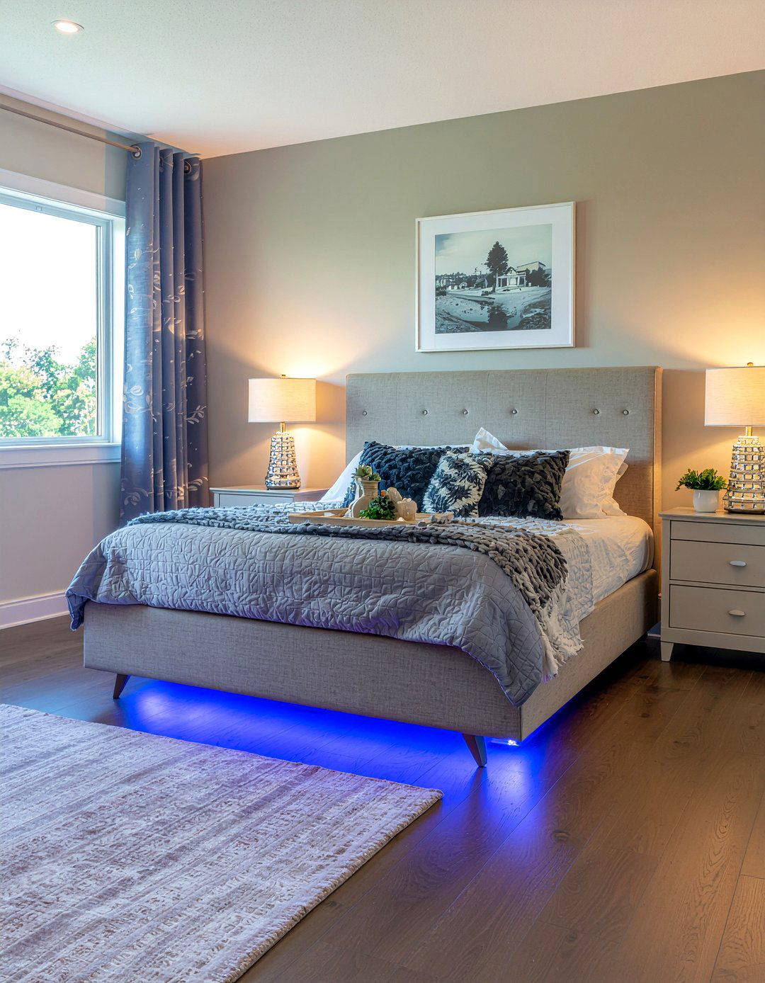 Led lights under dresser - 30 bedroom led strip lights ideas