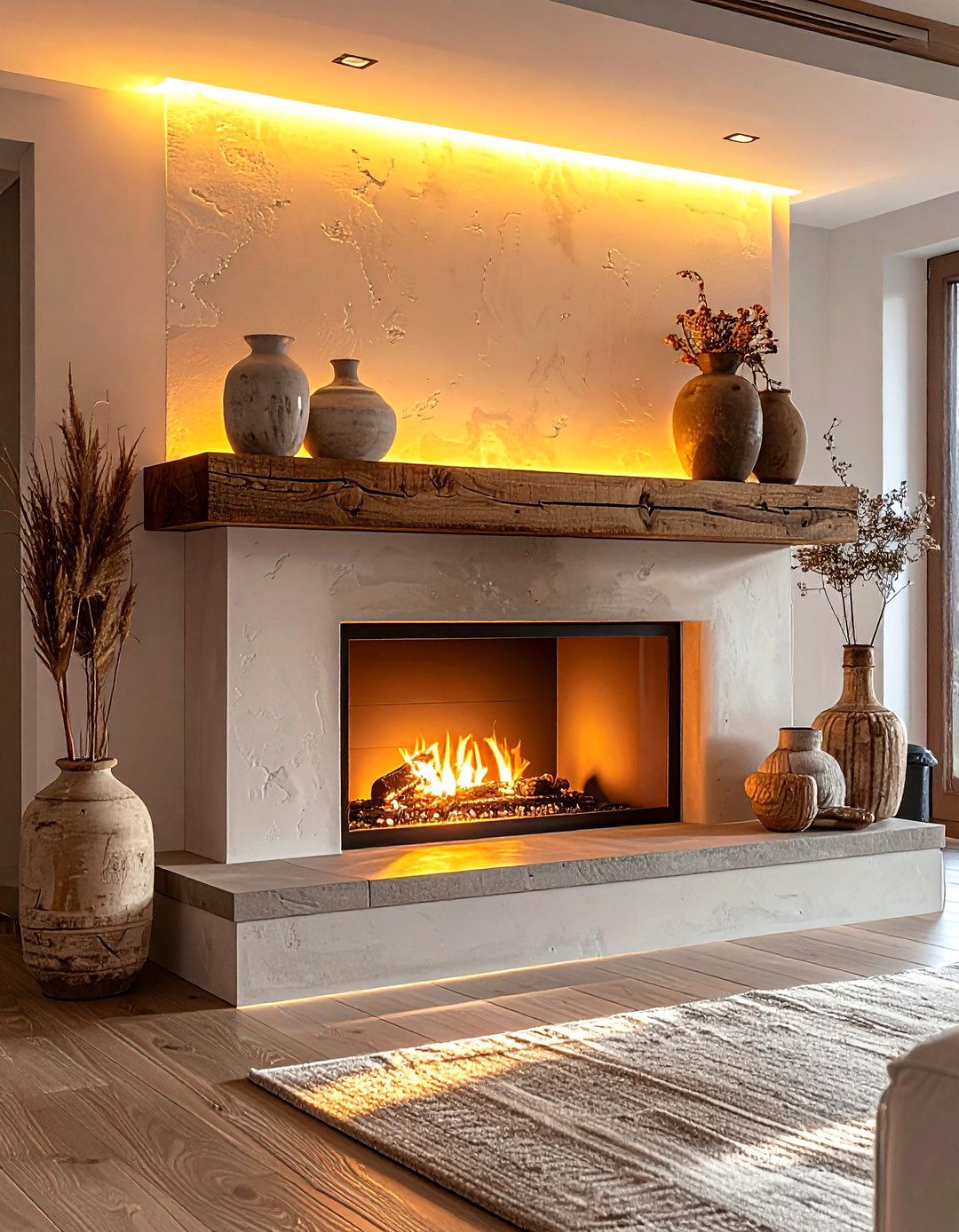 Led mantel light - 30 living room LED lighting ideas