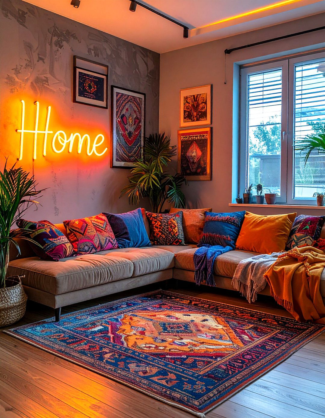 Led neon sign - 30 living room LED lighting ideas