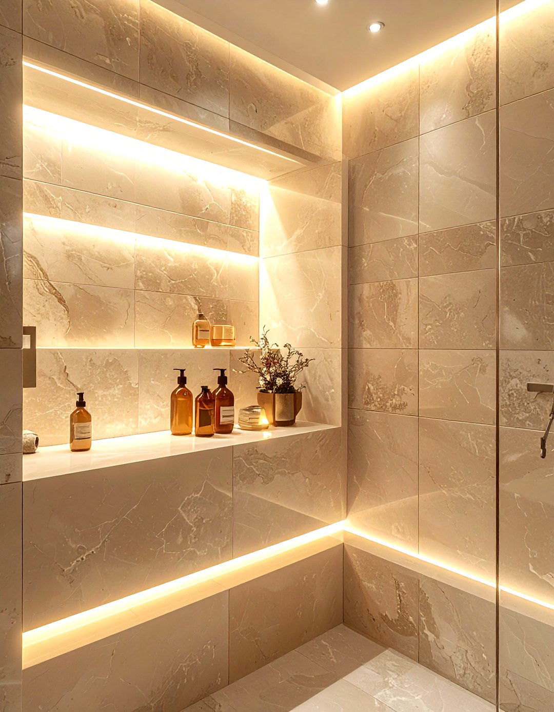Led shower niche - 30 tile niche ideas