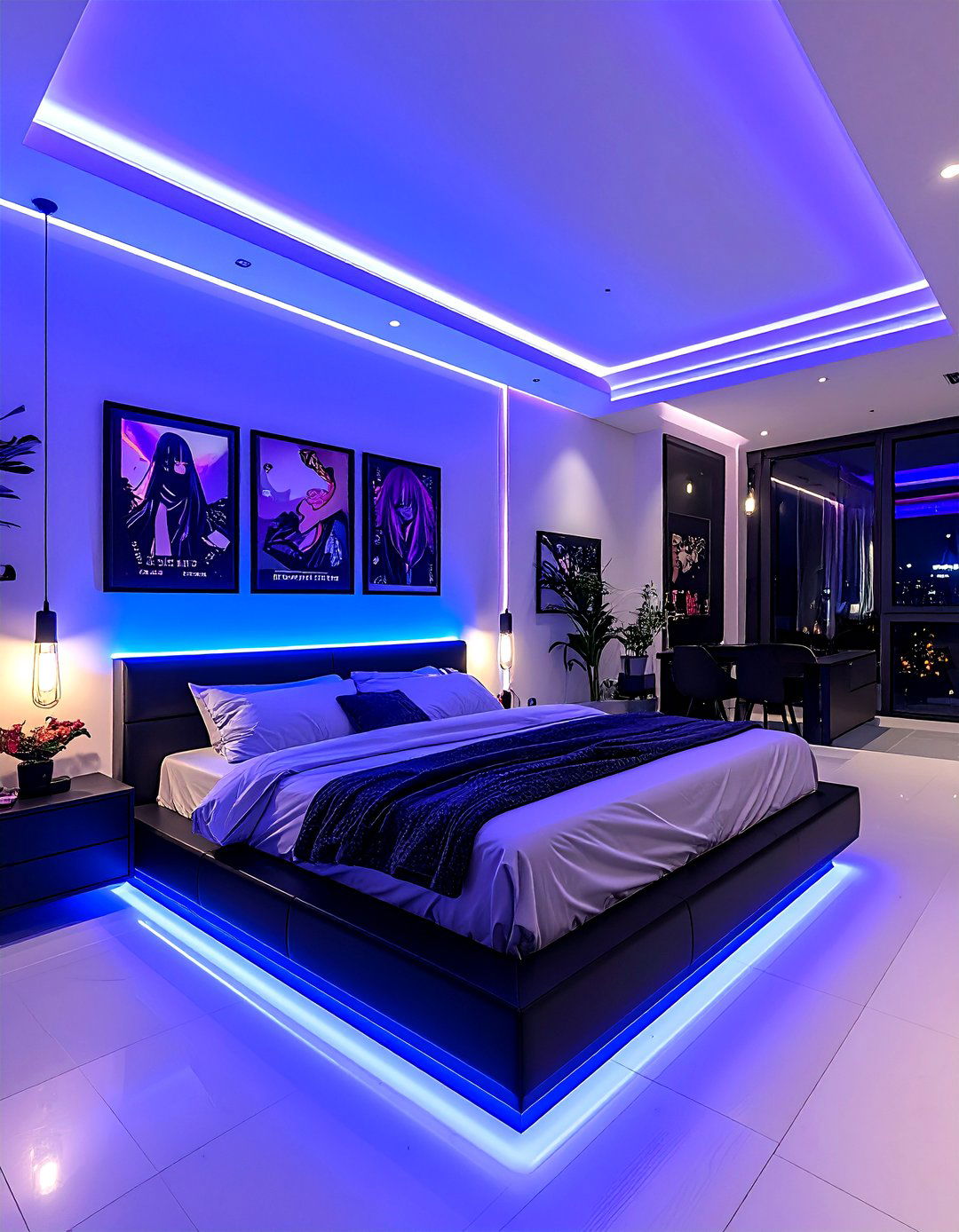 Led strip lighting bedroom - 30 manga bedroom ideas