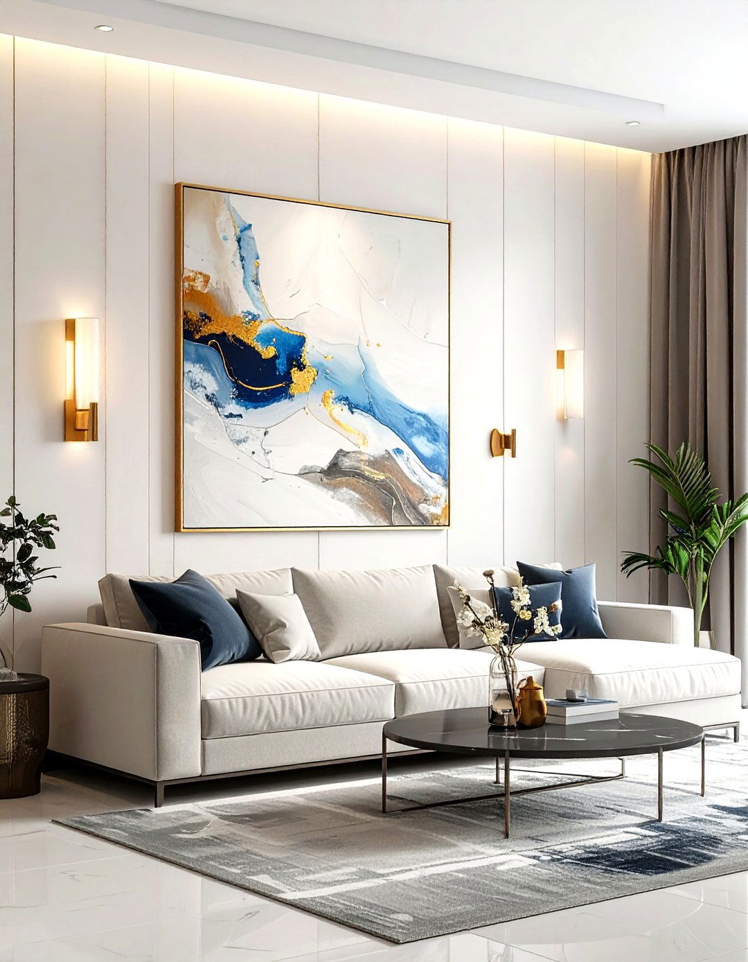 Led wall sconce - 30 living room LED lighting ideas