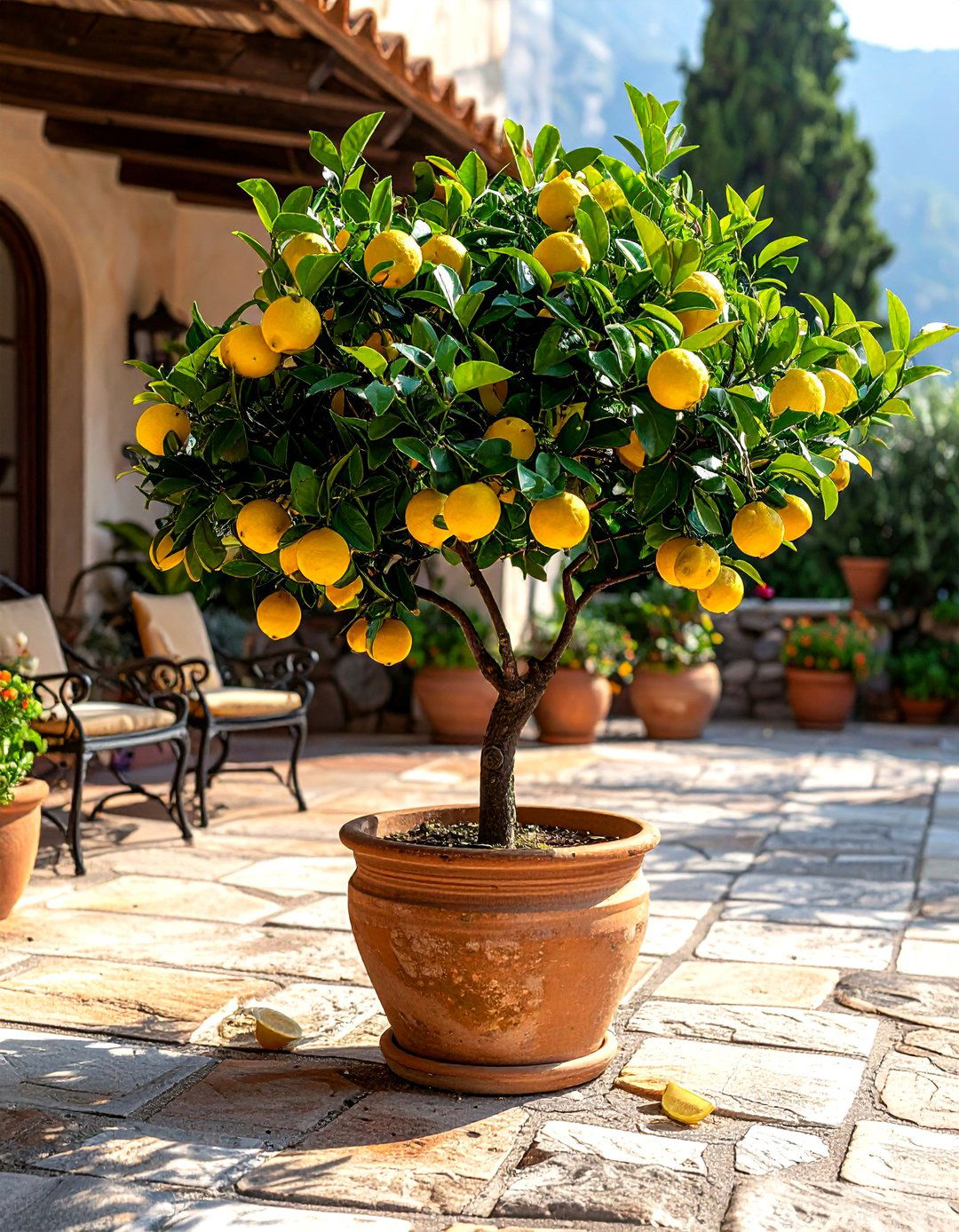 Lemon tree patio - 30 Mediterranean home decor ideas