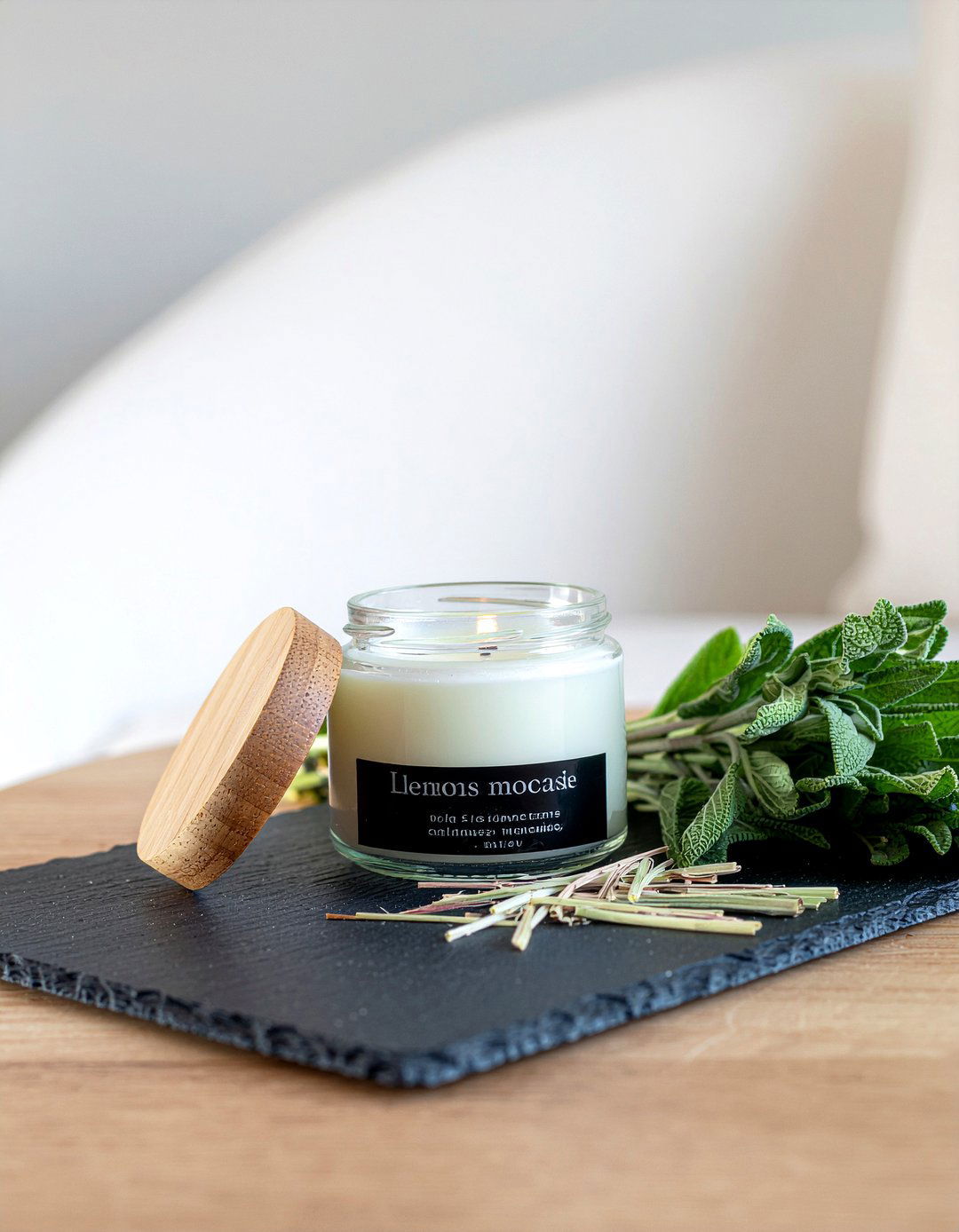 Lemongrass sage candle - 30 living room scented candles