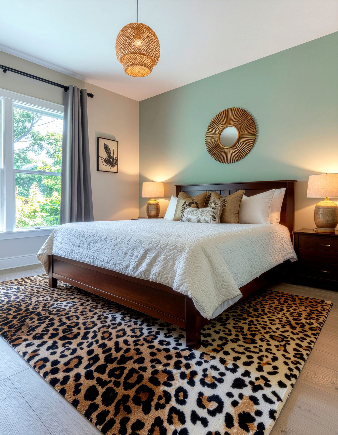 Leopard Print Rug - 30 jungle bedroom ideas