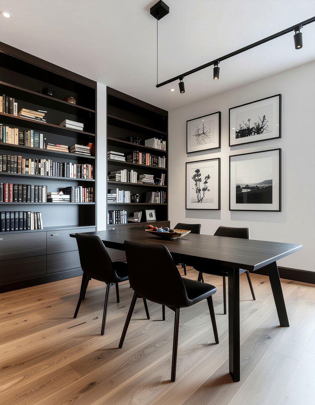 Library Dining Room Gallery Wall - 30 dining room library combo ideas