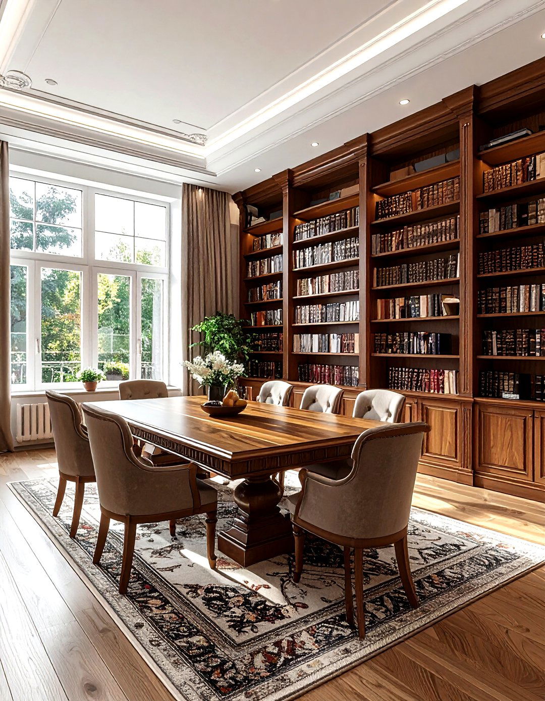 Library Dining Room With Built In Shelves - 30 inherited dining room ideas