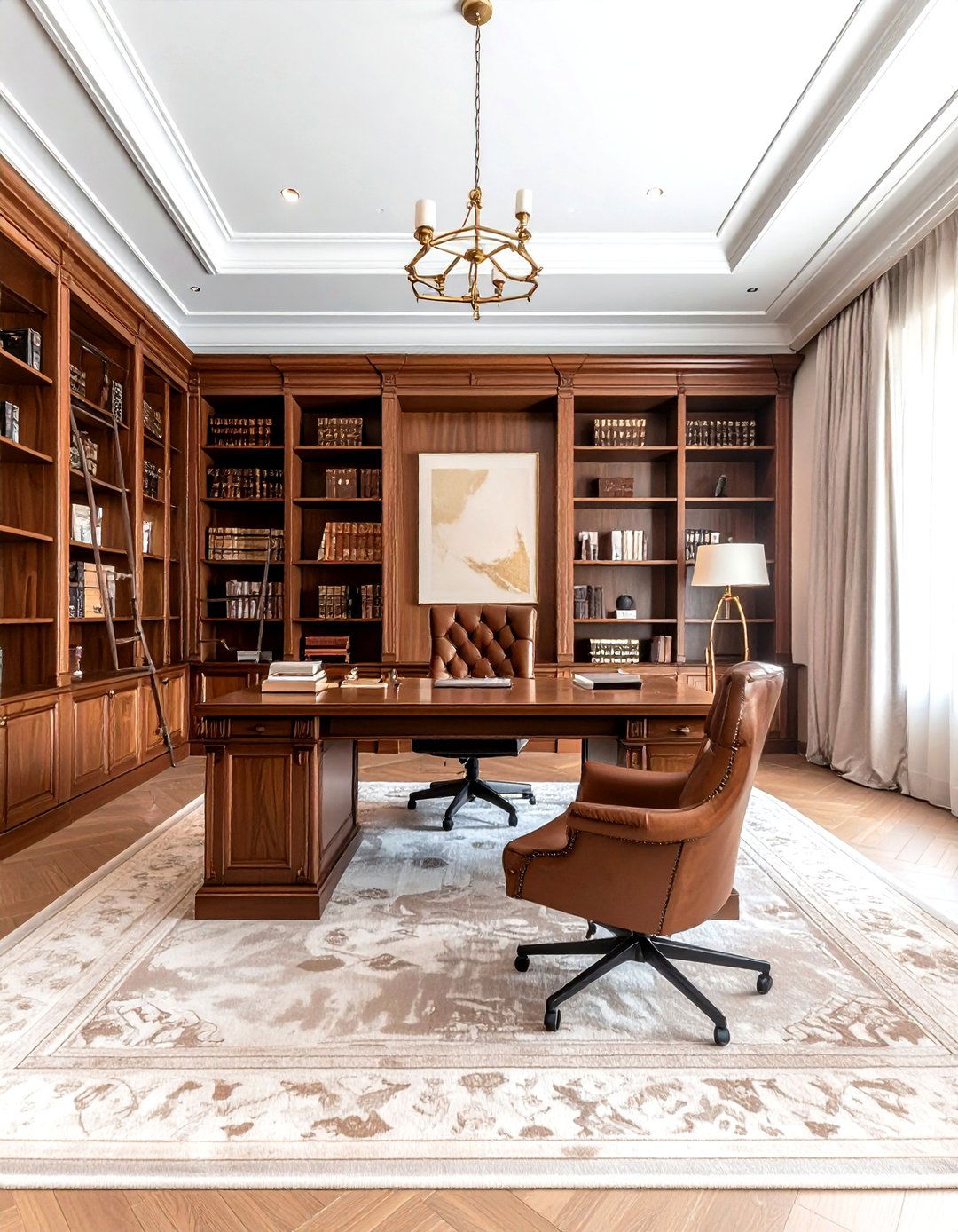 Library Style Home Office - 30 cozy office ideas