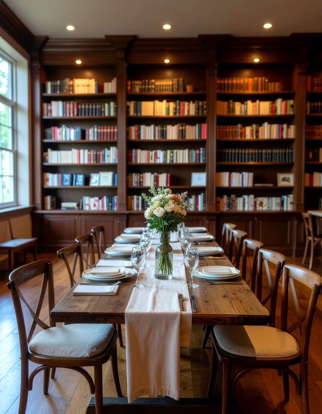Library Themed Rehearsal Dinner Room - 30 dining room rehearsal dinner ideas