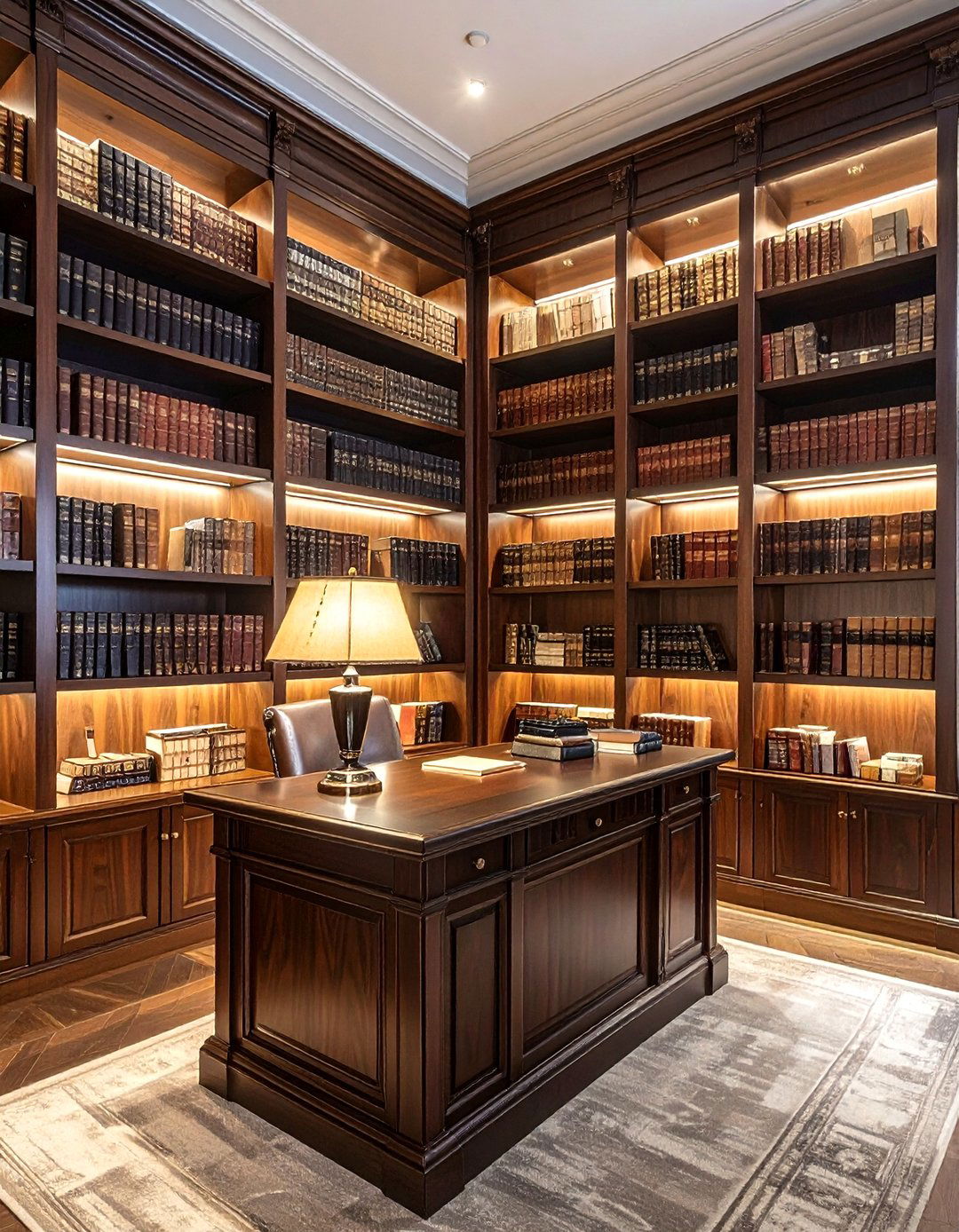 Library style desk - 30 desk styling ideas