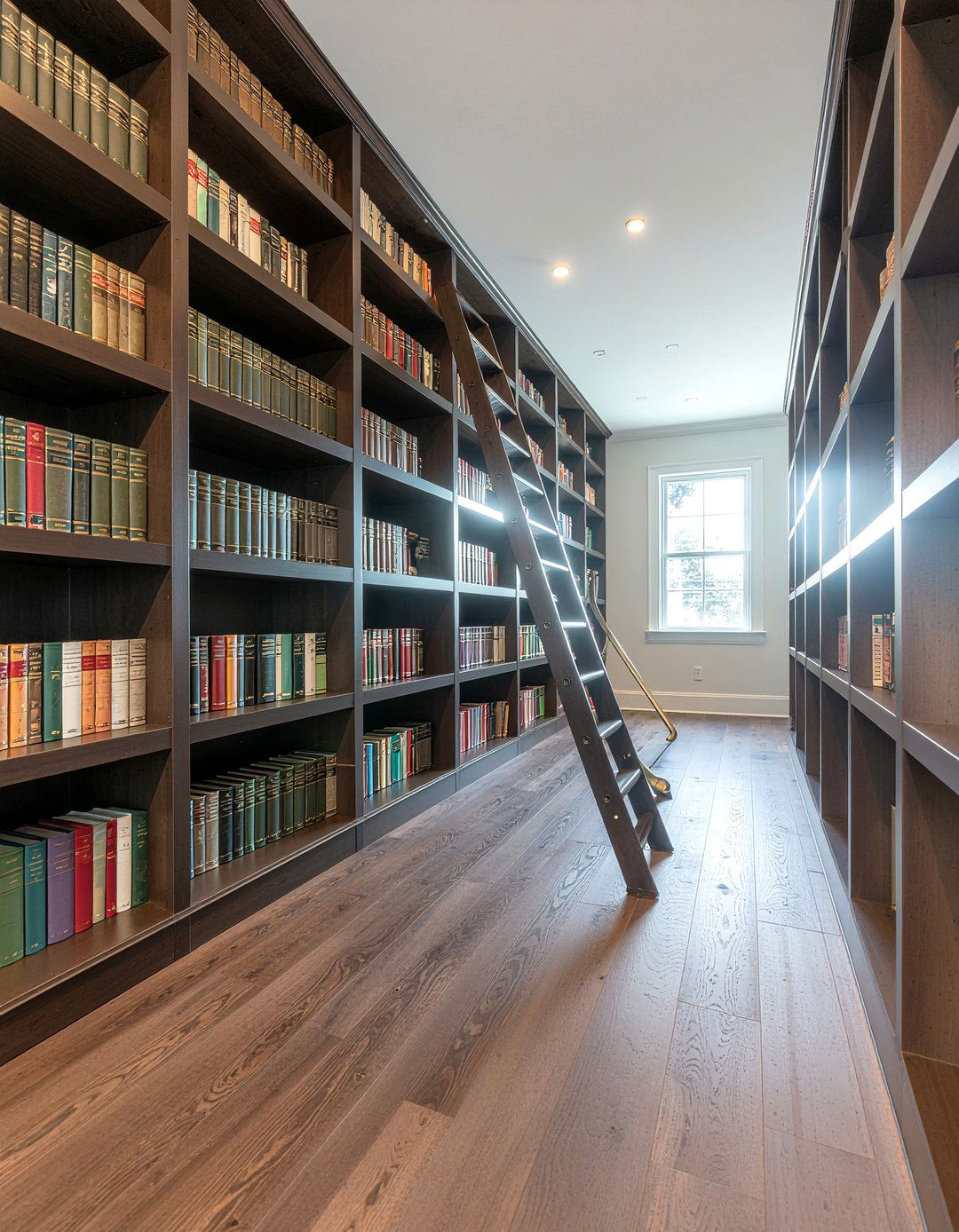 Library wall ladder - 30 living room Regency furniture ideas