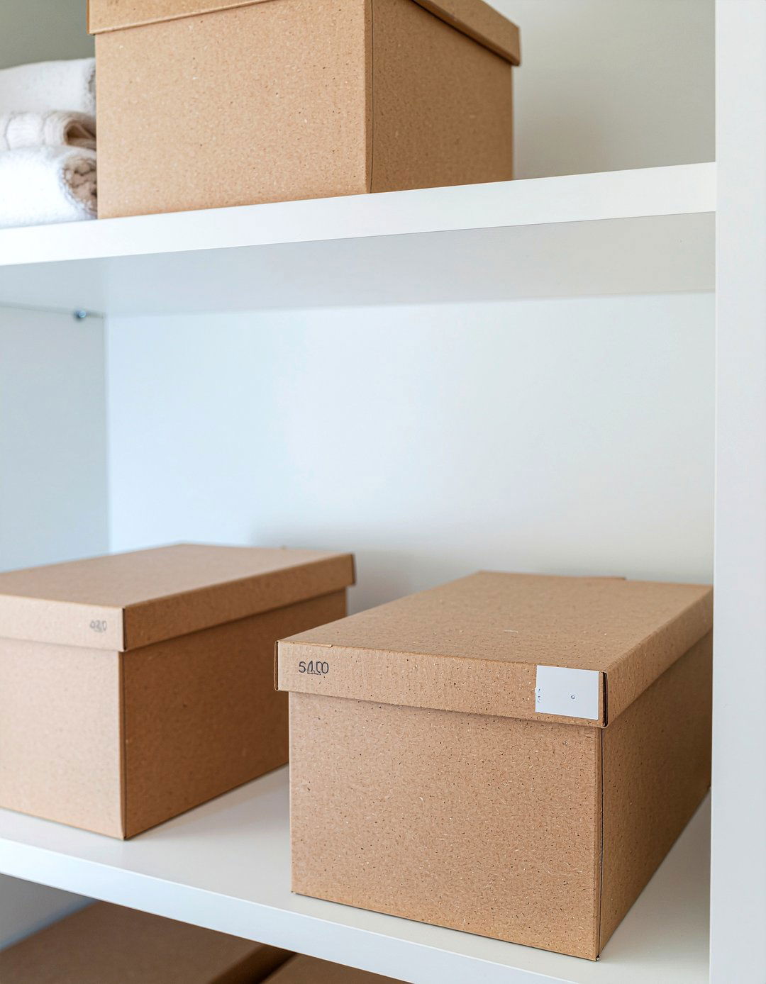 Lidded Cardboard Boxes - 30 bedroom storage boxes