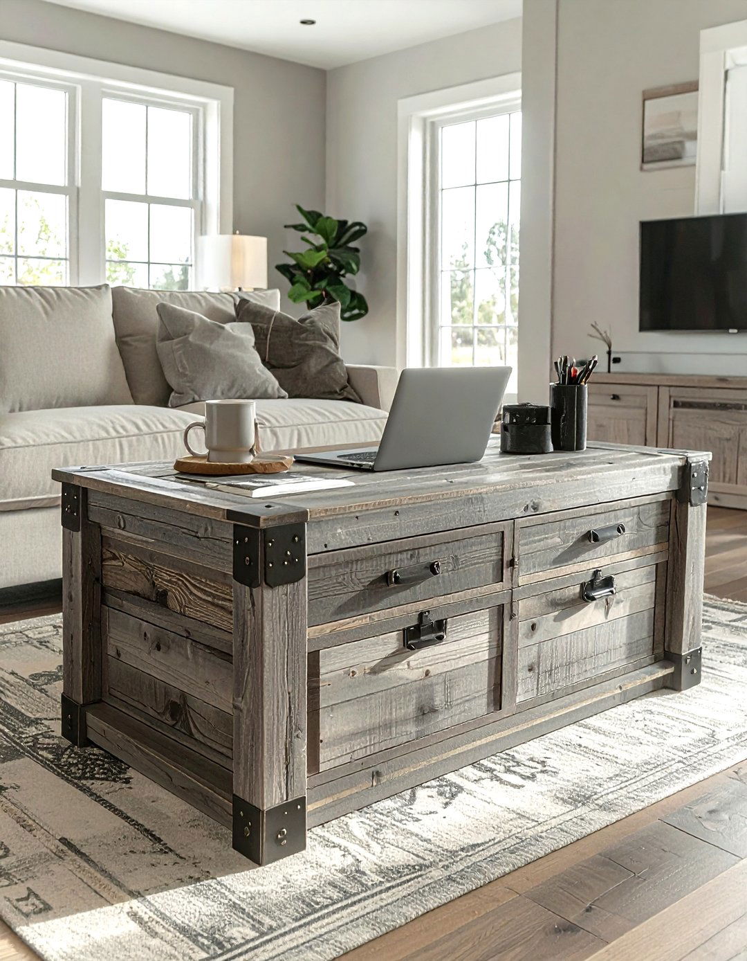 Lift Top Coffee Table - 30 living room creative storage ideas