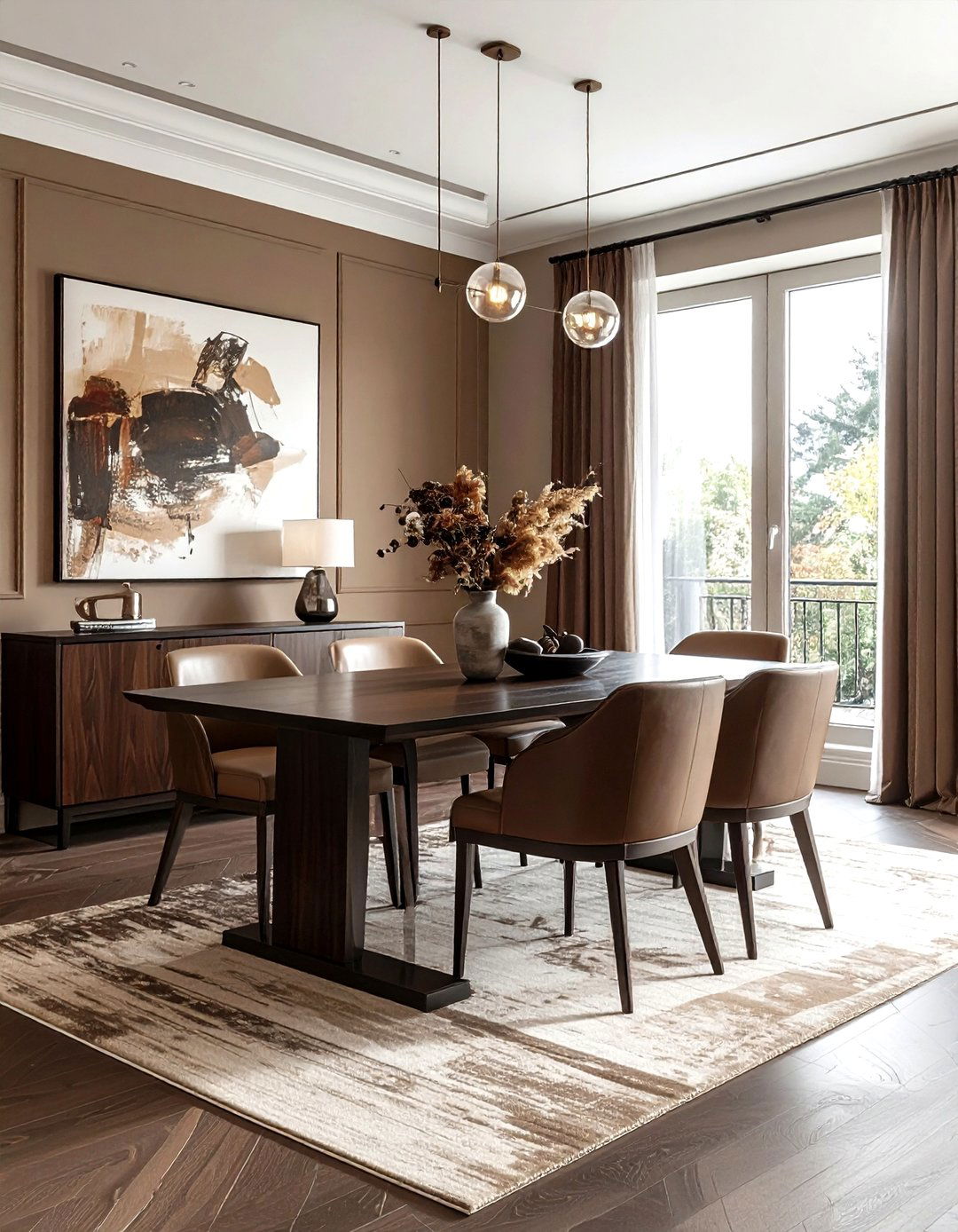 Light And Dark Brown Dining Room - 30 chocolate dining room ideas