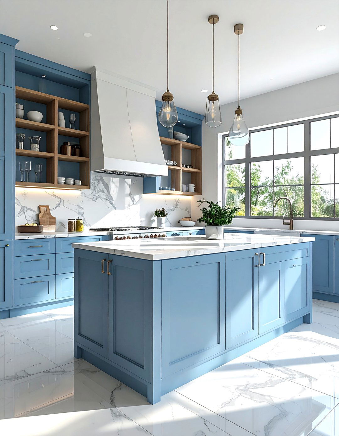 Light Blue Kitchen Cabinets - 30 blue kitchen cabinet ideas