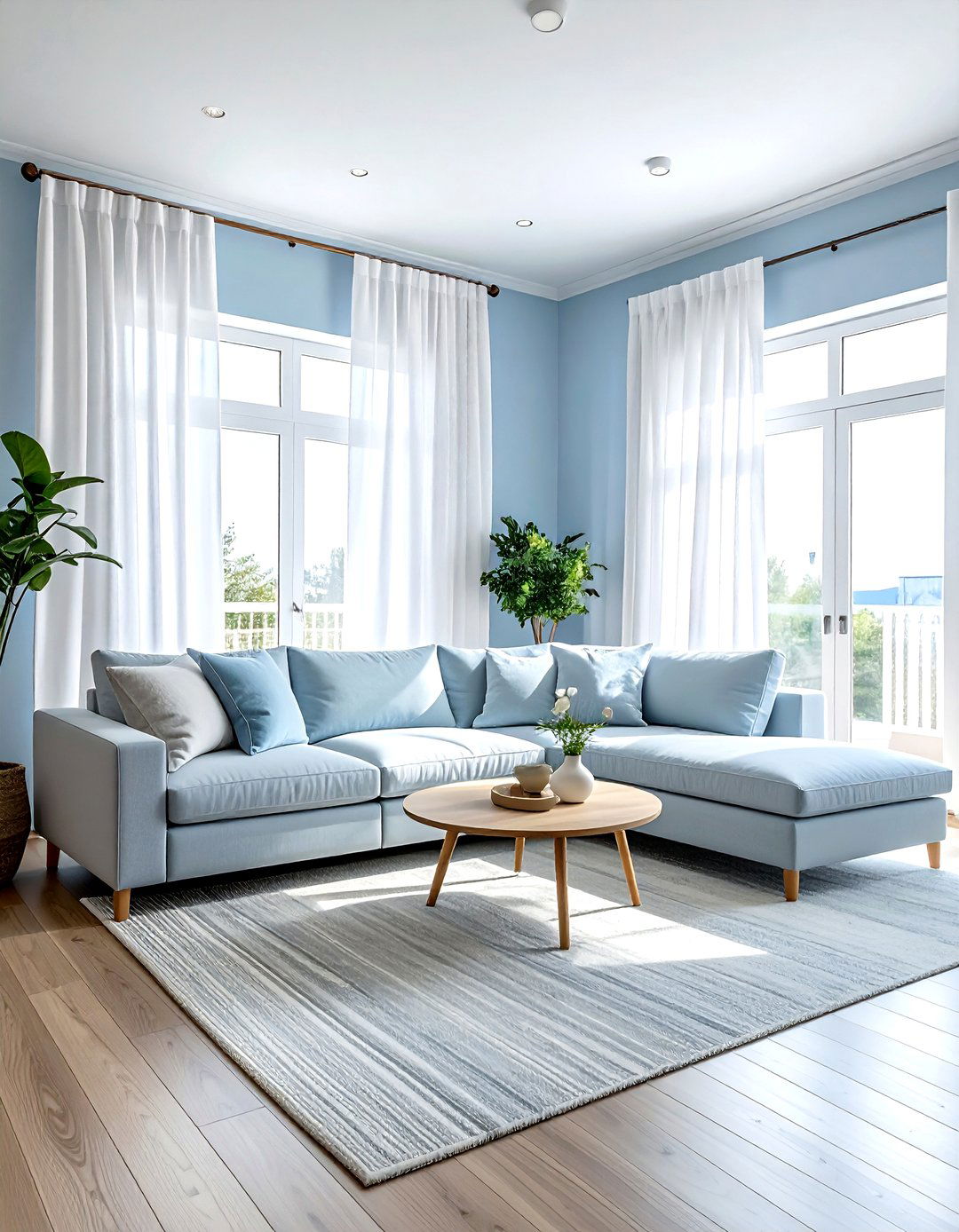 Light Blue Living Room - 30 living room blue walls