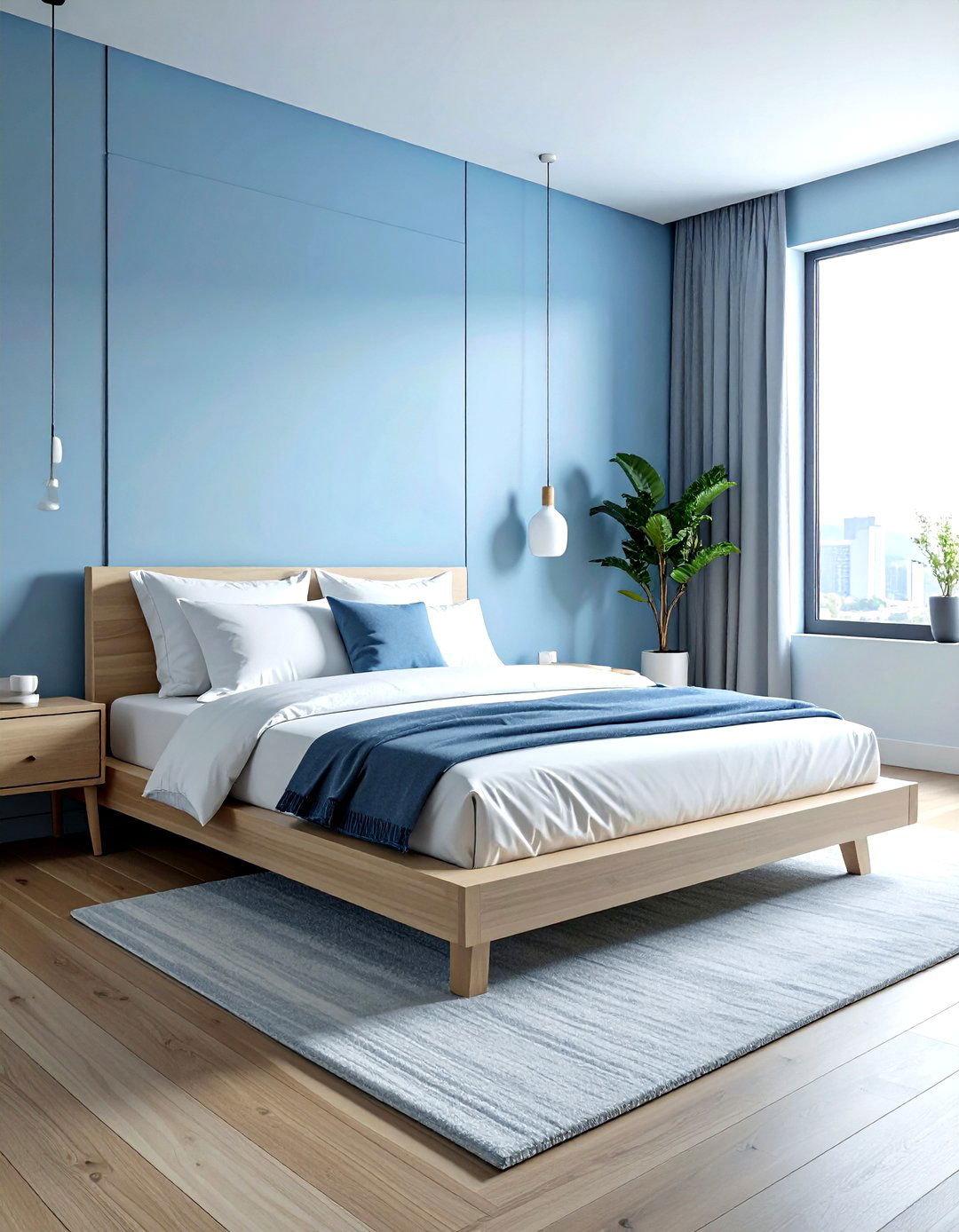Light Blue Minimalist Bedroom - 30 minimalist blue bedroom ideas