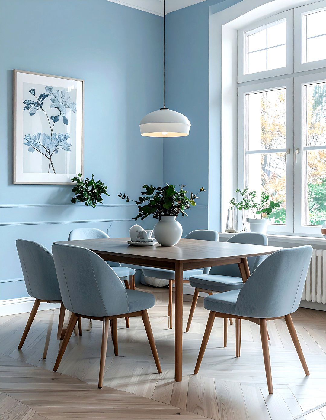 Light Blue Walls Gray Furniture Dining Room - 30 blue and gray dining room ideas