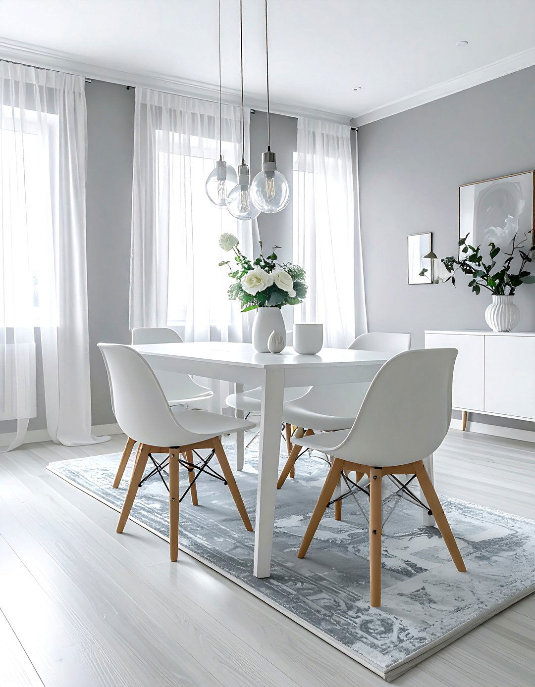 Light Gray And White Dining Room - 30 gray and white dining room ideas