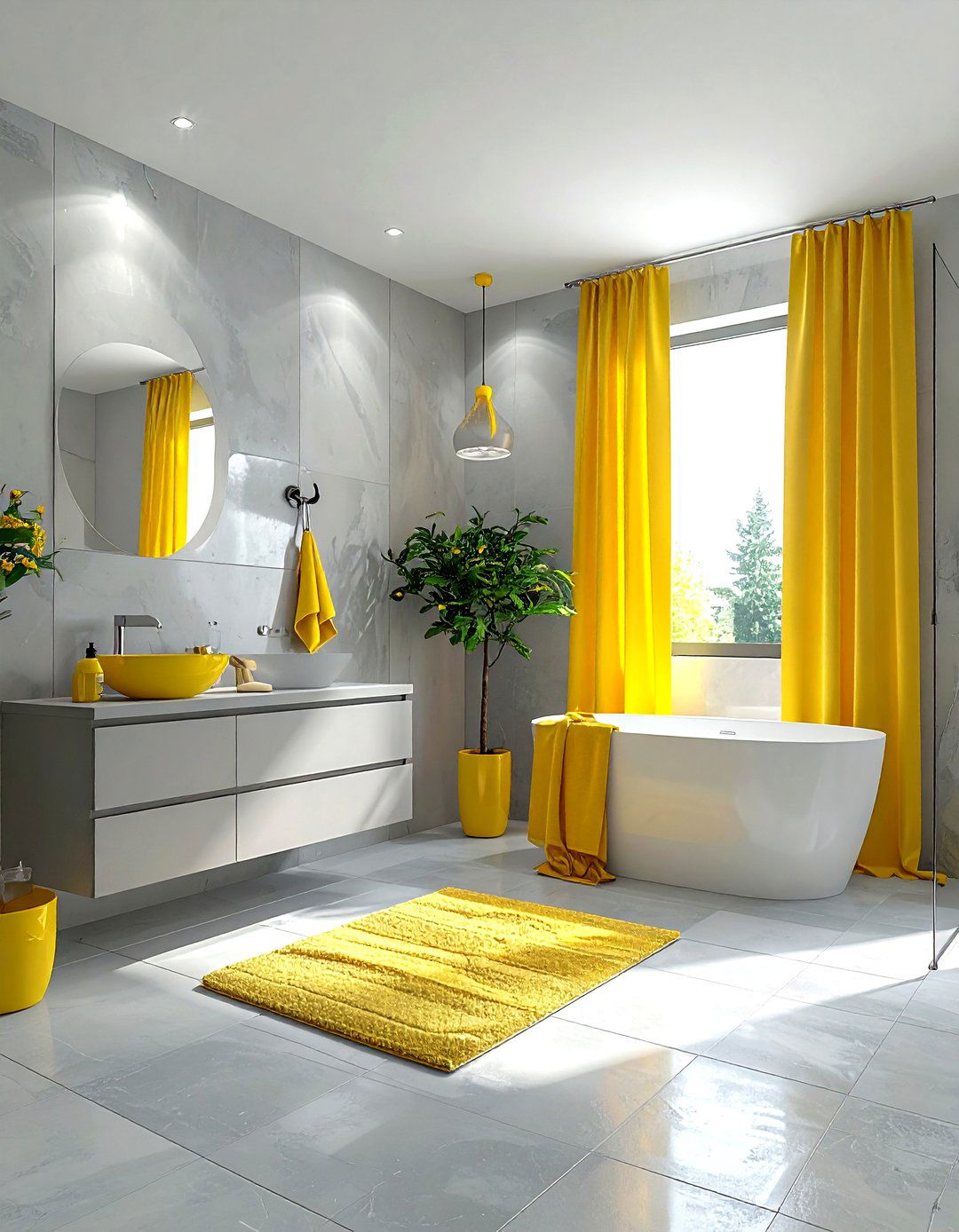 Light Gray Bathroom Yellow Accents - 30 gray yellow bathroom ideas
