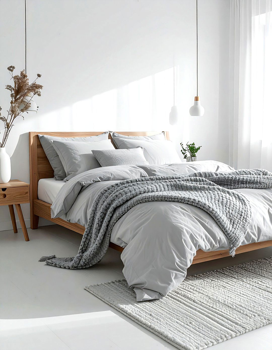 Light Gray Bedding - 30 gray bedroom ideas