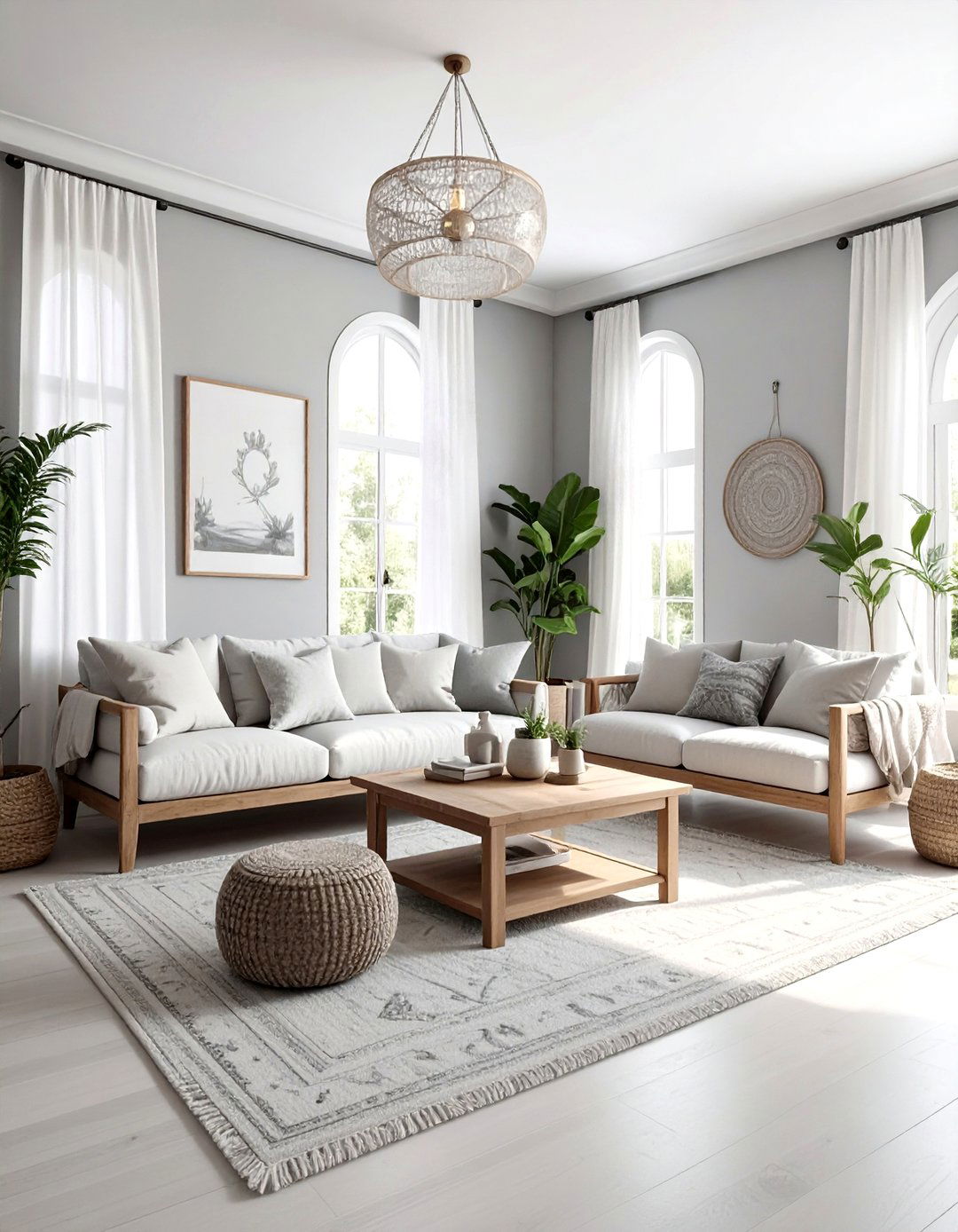 Light Gray Boho Living Room - 30 bohemian gray living room ideas