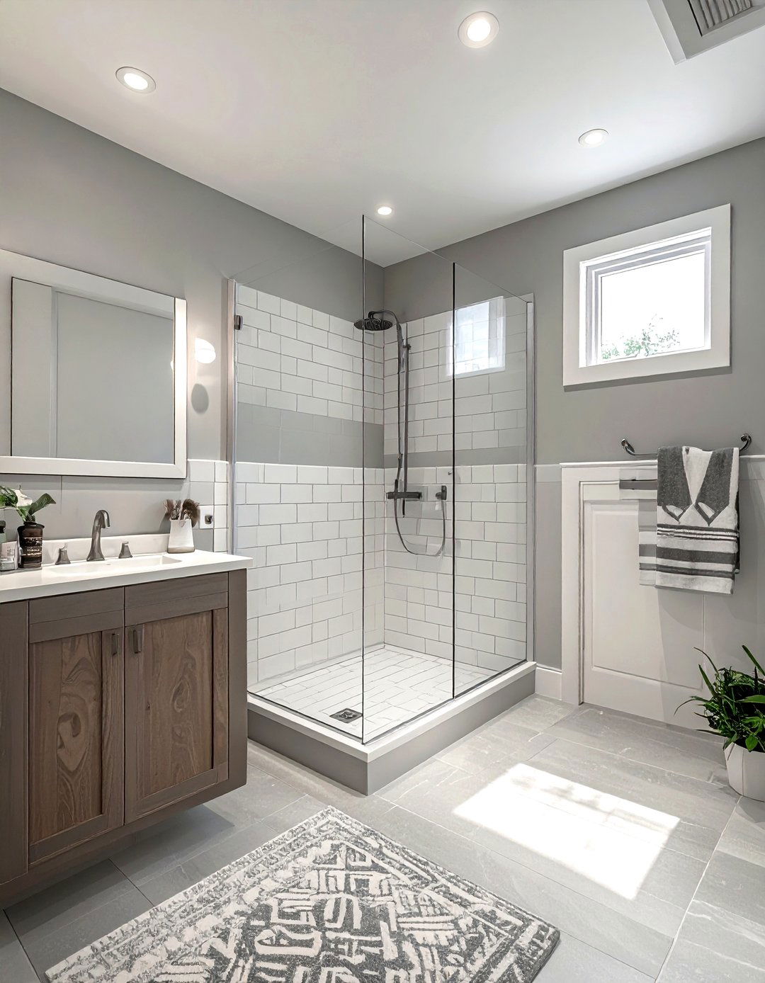 Light Gray Guest Bathroom - 30 gray bathroom design ideas
