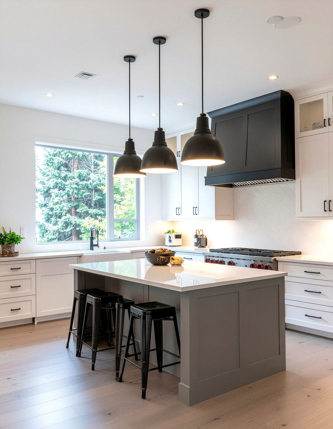 Light Gray Kitchen Pendant Lighting - 30 light gray kitchen ideas