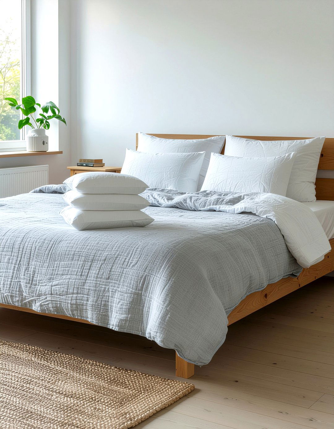 Light Gray Linen Duvet - 30 bedroom gray bedding ideas