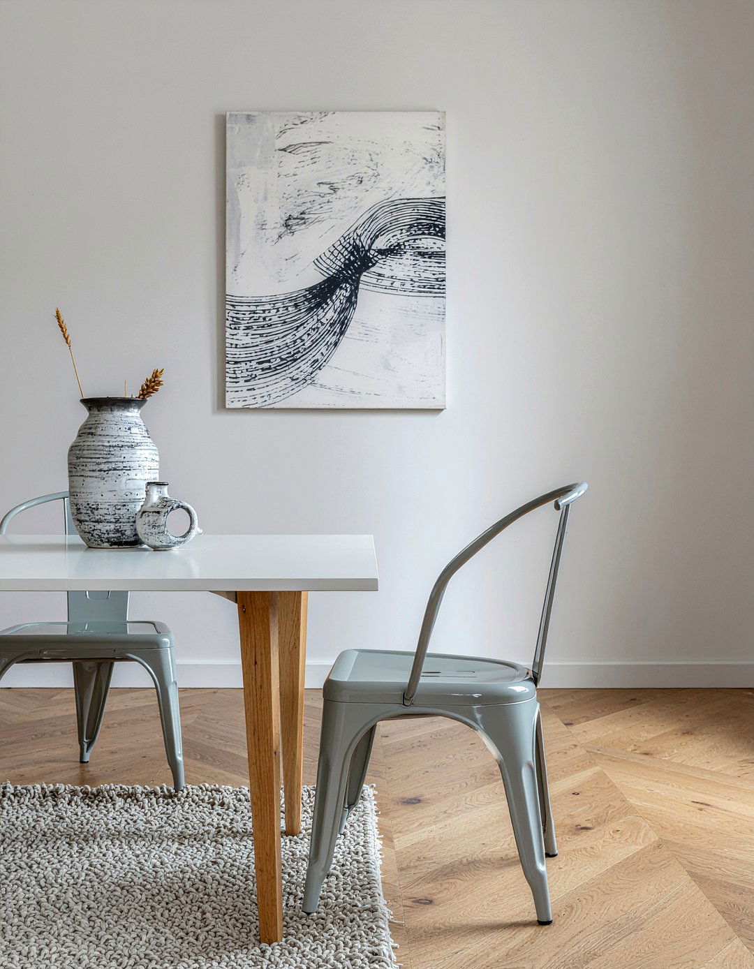 Light Gray Metal Dining Chairs - 30 neutral dining chair ideas