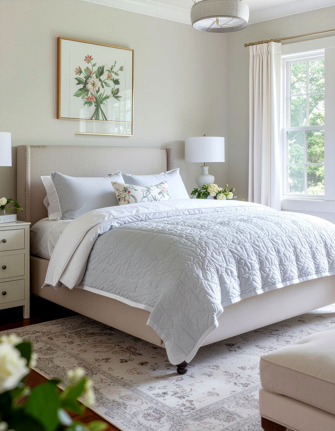 Light Gray Scalloped Bedding - 30 bedroom gray bedding ideas