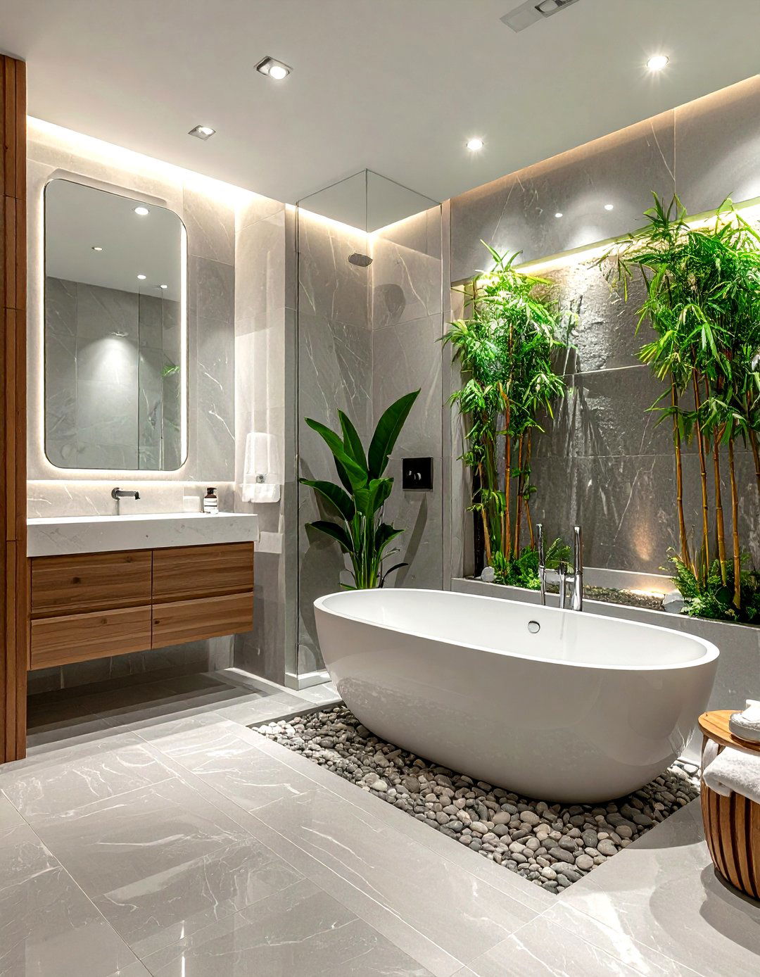 Light Gray Spa Bathroom - 30 gray bathroom design ideas