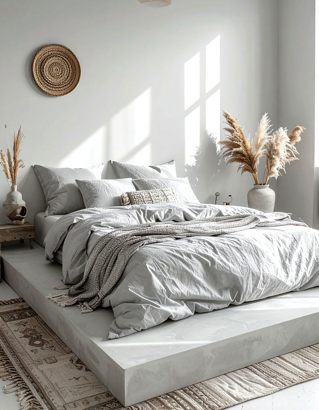 Light Grey Bohemian Room - 30 bohemian grey bedroom ideas