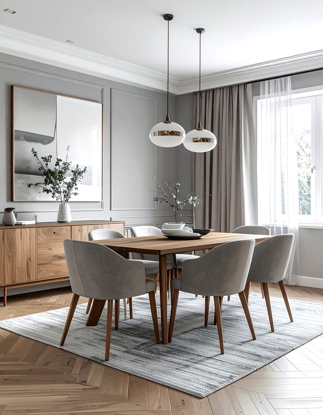 Light Grey Dining Room - 30 grey dining room decor ideas