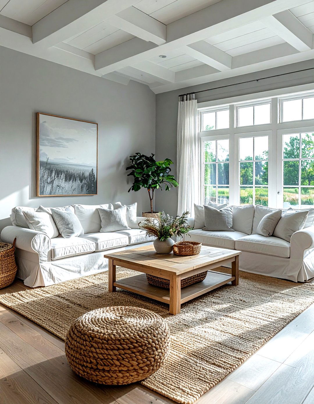 Light Grey Farmhouse Living Room - 30 farmhouse grey living room ideas