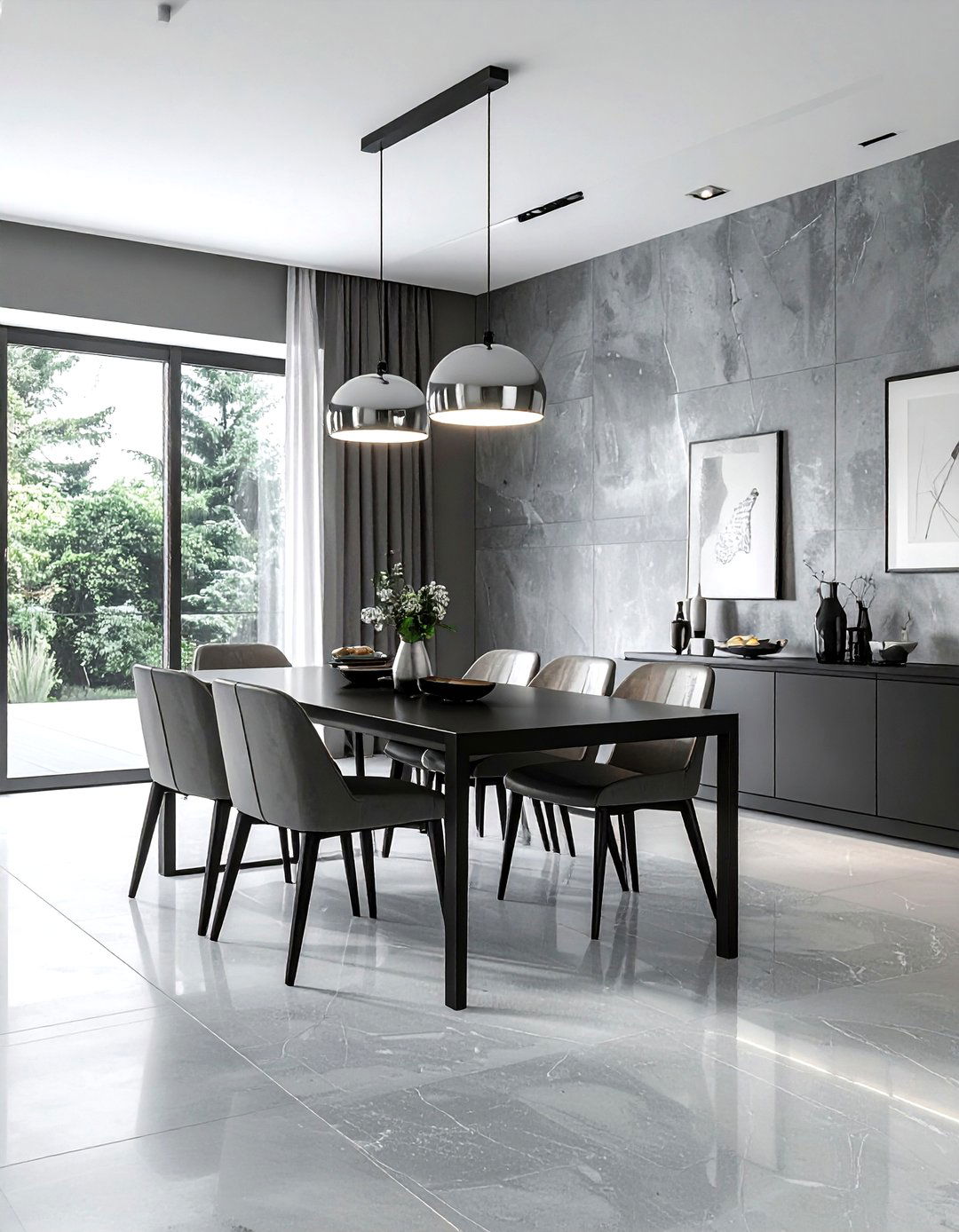 Light Grey Textured Wallpaper - 30 subtle wallpaper dining room ideas