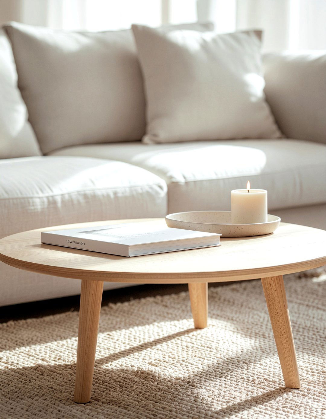 Light Oak Coffee Table - 30 living room Scandinavian furniture ideas