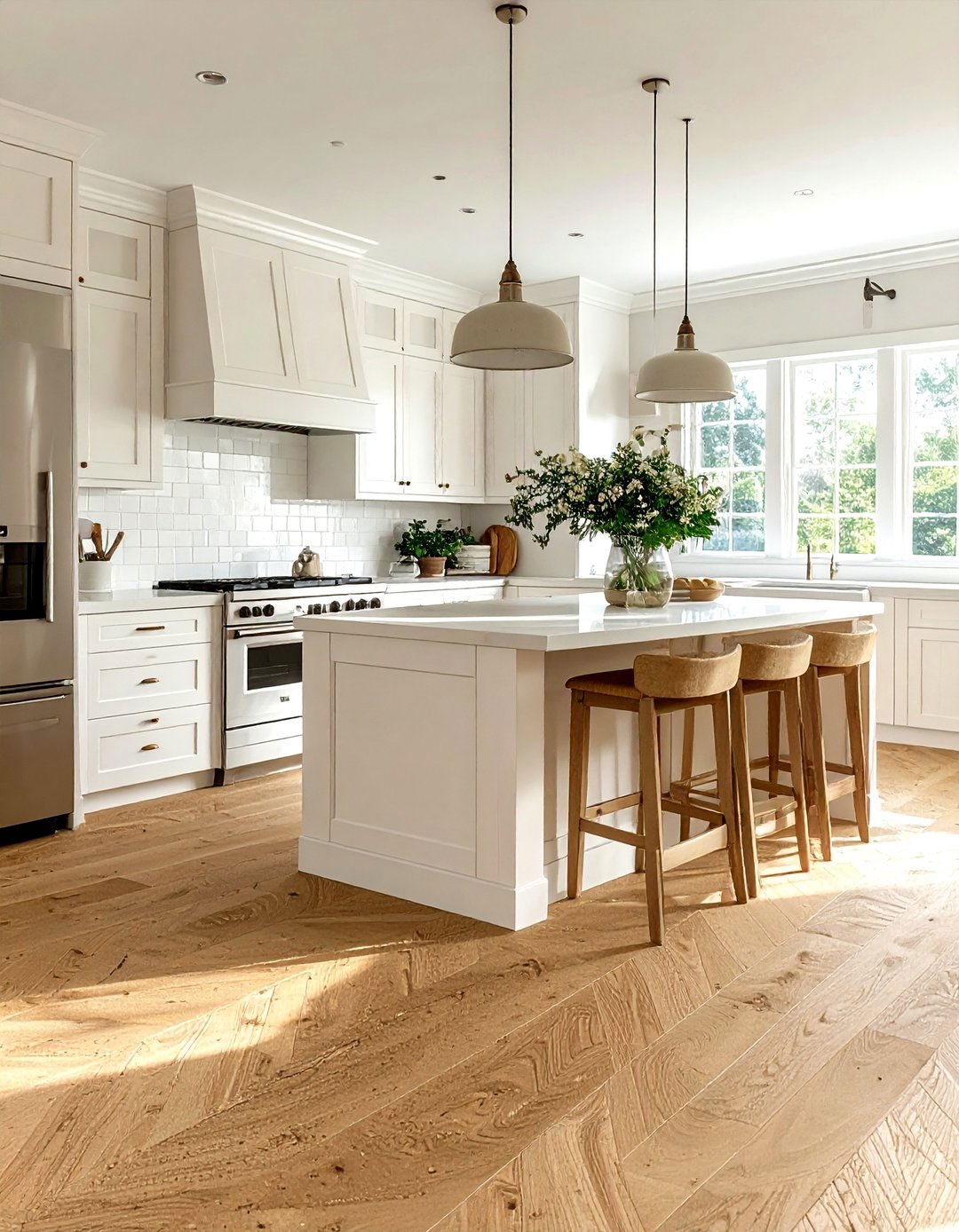 Light Oak Cork Kitchen - 30 cork floor kitchen ideas