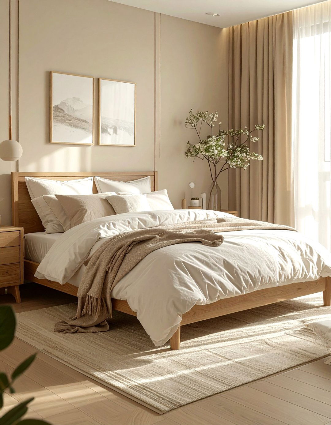 Light Oak Furniture Bedroom - 30 rustic beige bedroom ideas