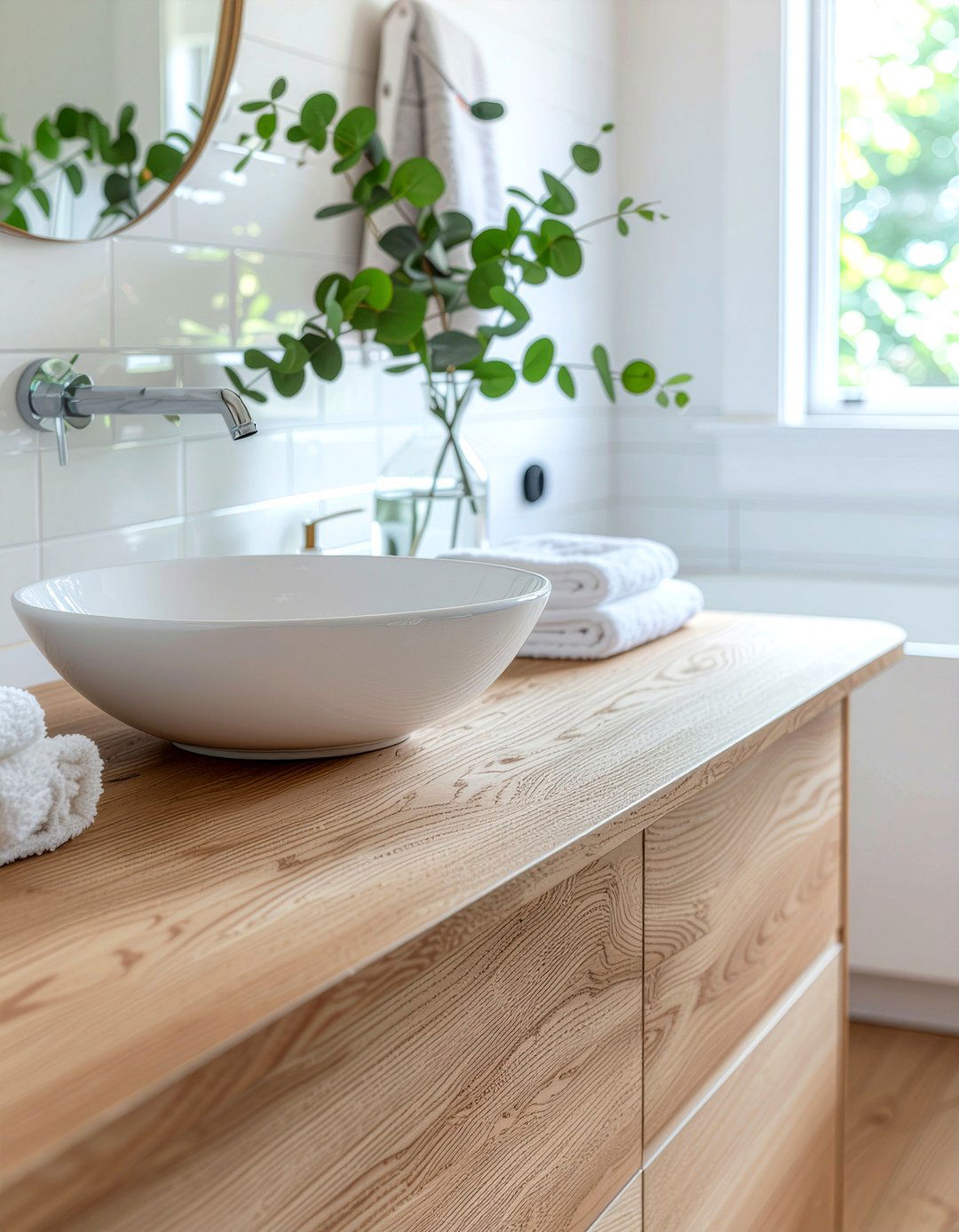 Light Oak Laminate - 30 laminate bathroom countertop ideas