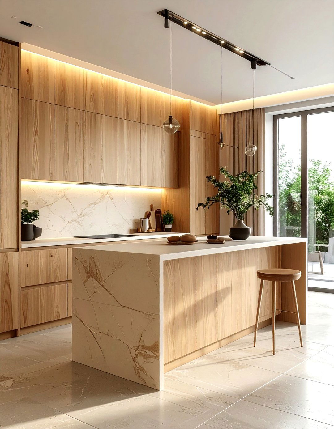 Light Oak Paneling - 30 kitchen wood wall ideas