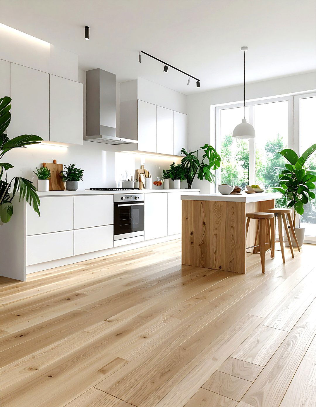 Light Oak Vinyl Plank - 30 vinyl floor kitchen ideas